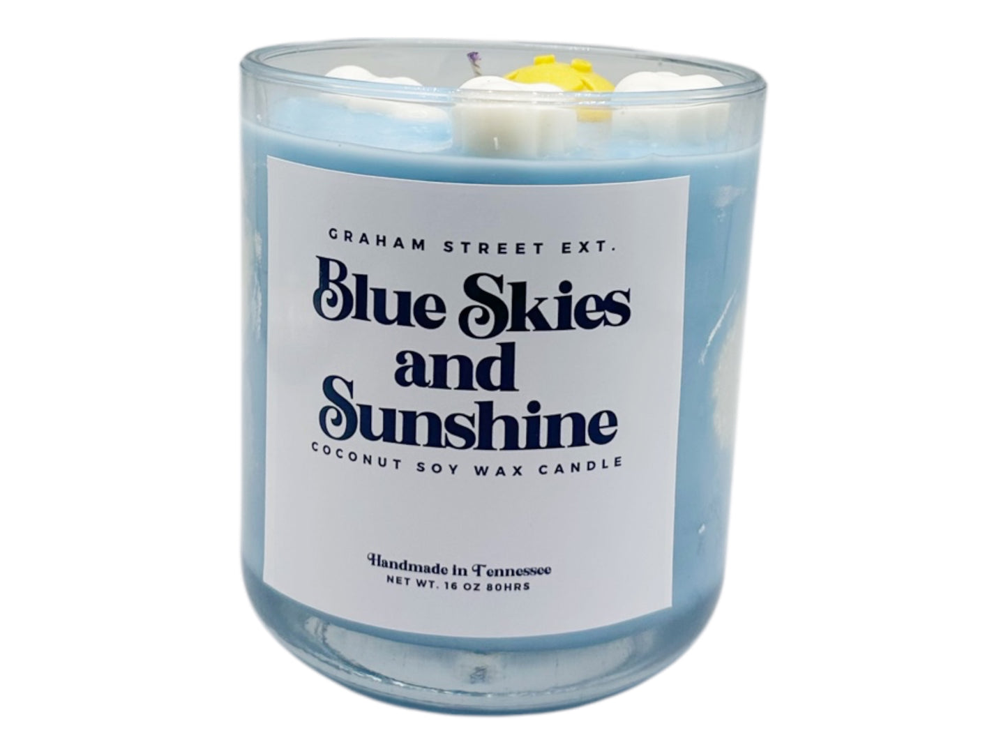 Blue Skies and Sunshine Dessert Candle